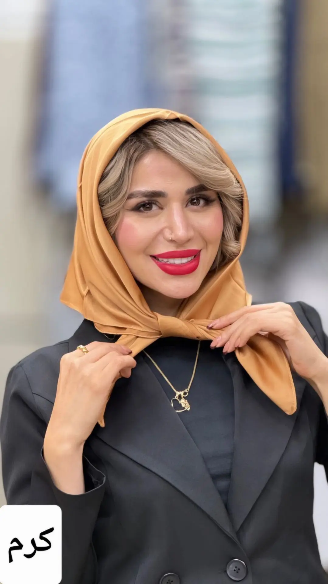 مینی اسکارف ساتن نگار
